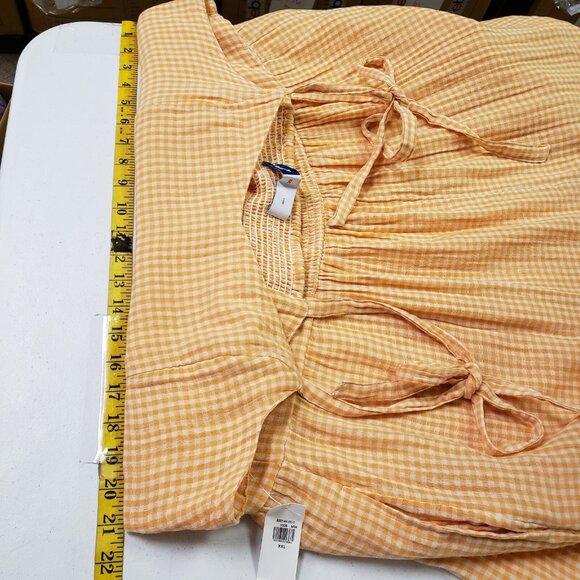 Old Navy Womens Gauze Gingham Cottagecore Dress Size XXL Country Retro Picnic - Picture 7 of 10
